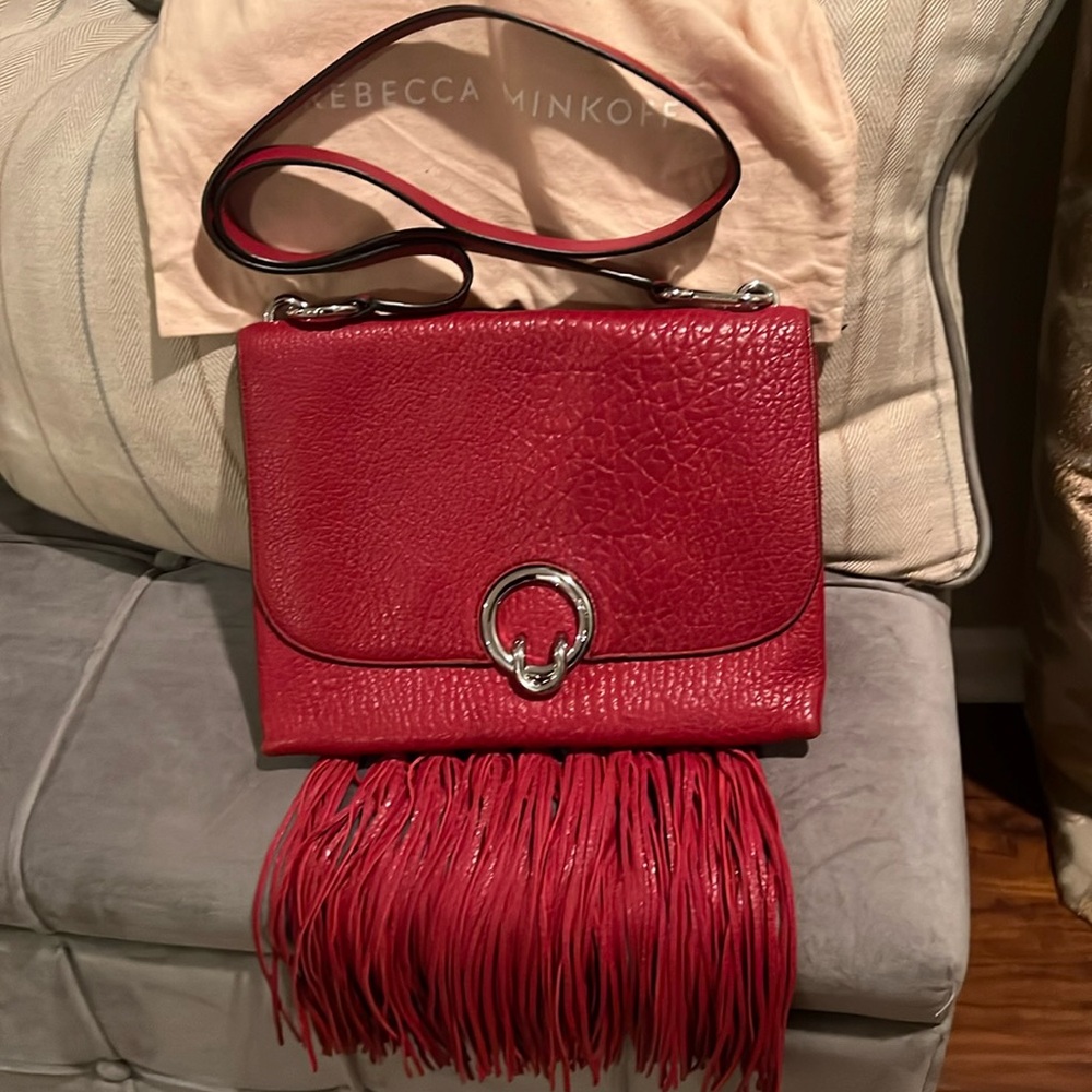 Rebecca Minkoff leather red crossbody “Great Condition “